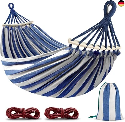 BESUCHE DEN MOSFIATA- Hängematte Outdoor Camping Hängematte mit gebogener Holzstange, B