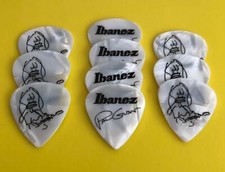 10 Ibanez Paul Gilbert PGM Mr Big plettro plettro per chitarra BIANCO - spessore 0,9 mm