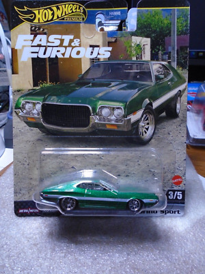 Hot Wheels Fast & Furious 1972 Ford Gran Torino Sport with Real Riders