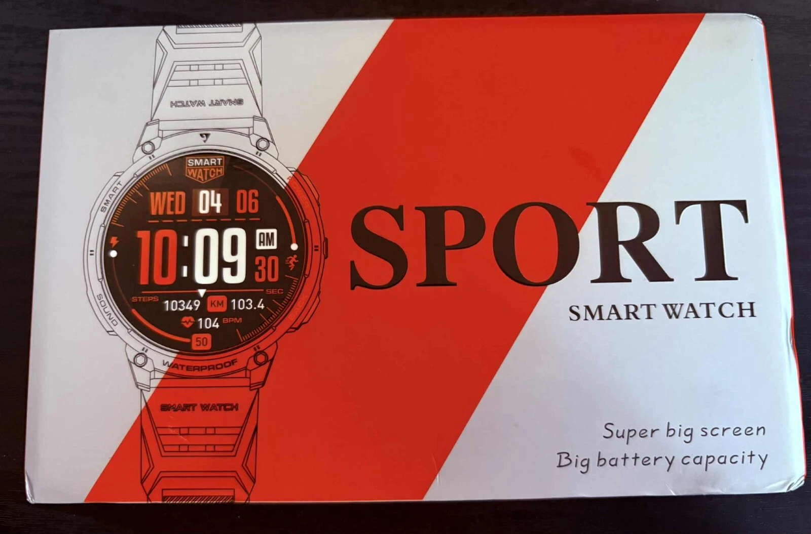 sport smart watch men (black) fitness tracker