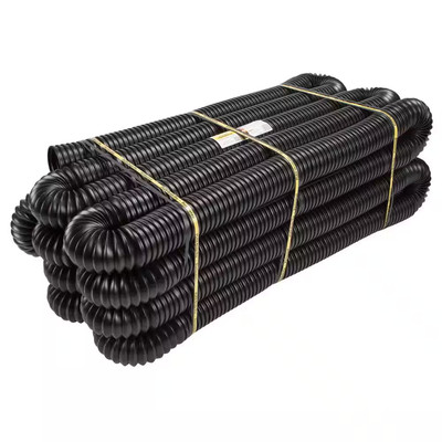 FLEX Drain Pro 4in x 100ft Black Perforated Drain Pipe   Flexible, Durable - NEW