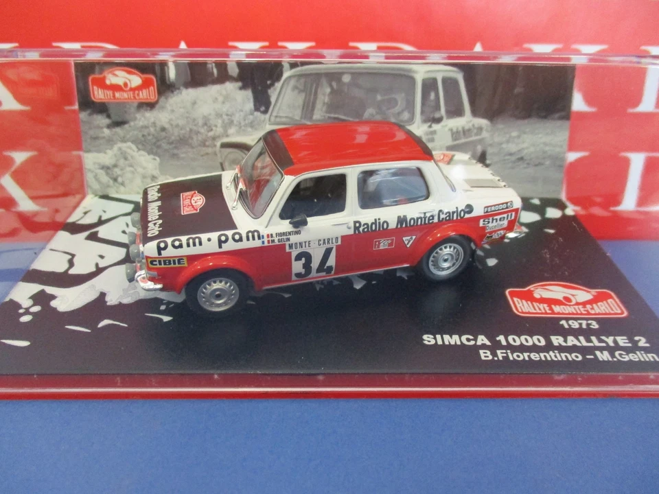 Die cast 1/43 Modellino Auto Simca 1000 Rallye 2 Monte Carlo 1973 B. Fiorentino - Immagine 4 di 4