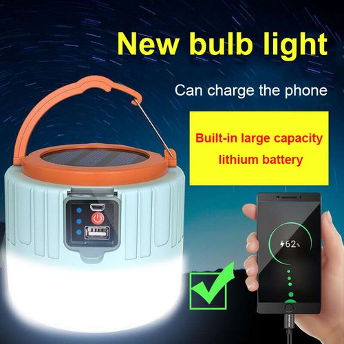 Solar LED Camping Light Tent Lamp USB-Rechargeable Lantern Flashlight Outdoor~ - Imagen 3 de 15
