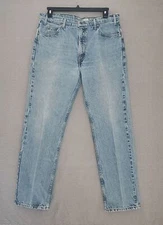 90's Levi's Men's Orange Tag 505 Straight Leg Regular Fit Jeans 38 X 32