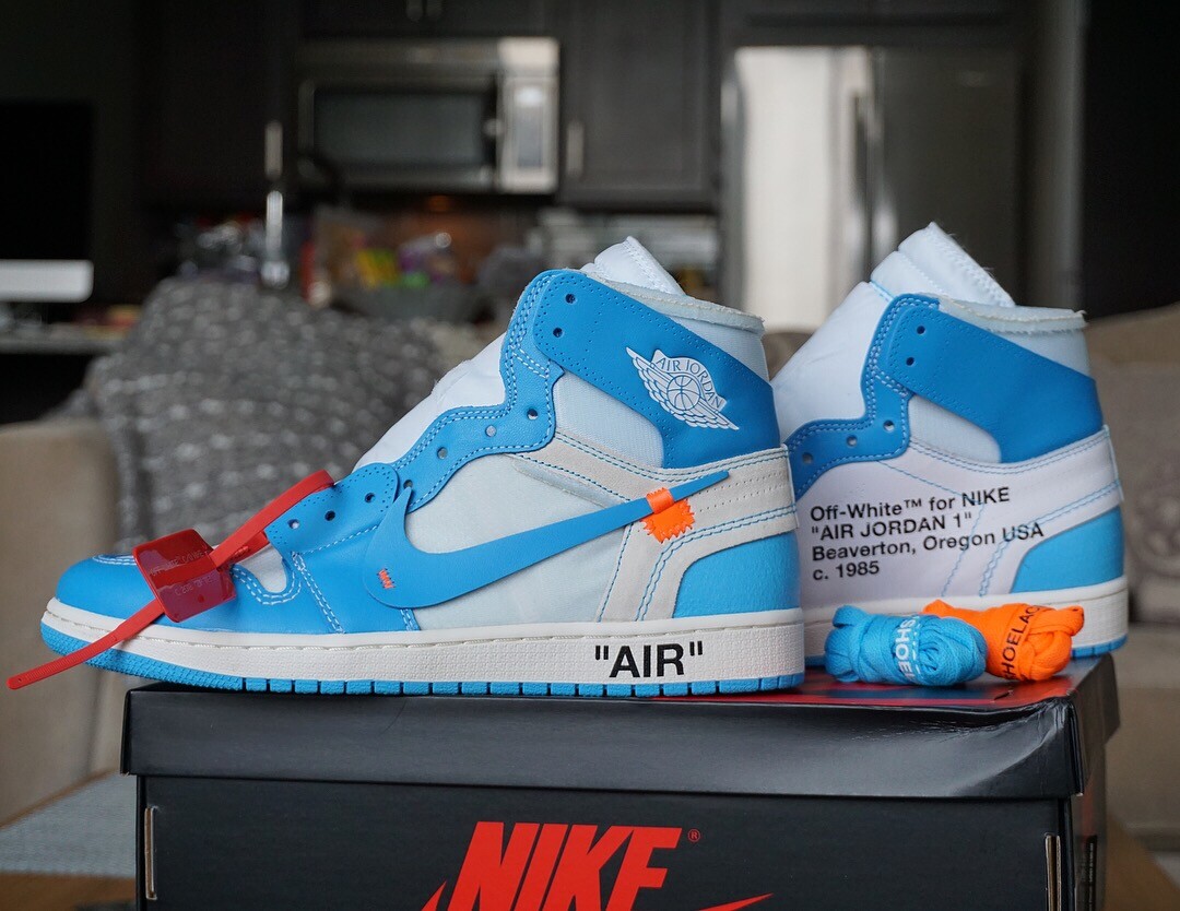 nike air jordan 1 off white blue
