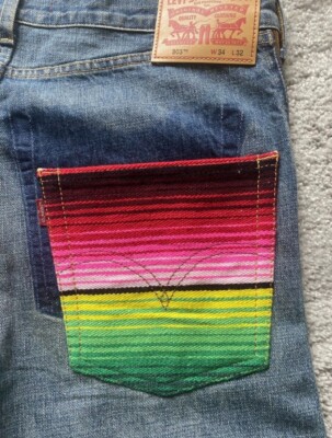 Jeans Junya Watanabe X Levi's Pendleton 22AW - Taille 34, Coupe Slim, Indigo, Neuf Avec étiquettes