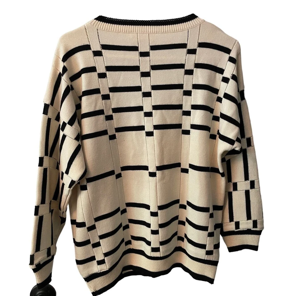 RARO ESCADA Vintage Años 80/90 Firma Náutica B&W Lana Suéter Talla 36 Foto 4 de 4