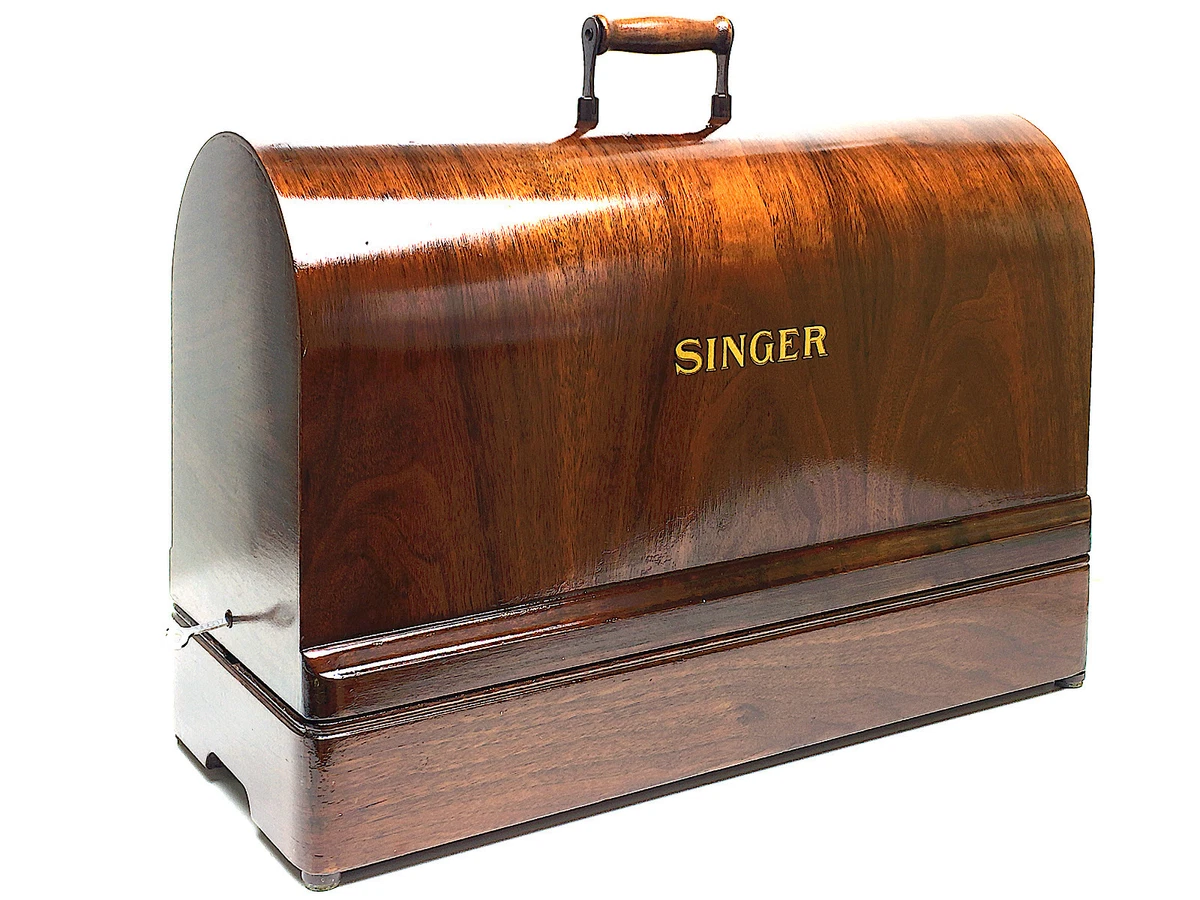 Original Bent Vintage Singer Sewing Machine in Wooden Case -  Finland