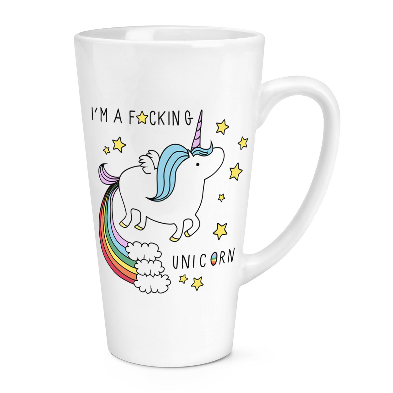 I'm A F-cking Unicorn 17oz Large Latte Mug Cup - Funny Rude Joke