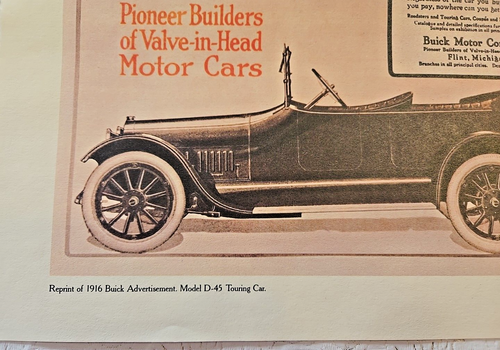 Vintage Buick Advertising Posters Lot Of 4 Roadster Touring Coupe Convertible - Picture 8 of 13
