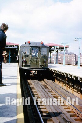 Vintage 1967 Slide New York Subway IRT Low V Train Car Fan Trip Flushing Line NY
