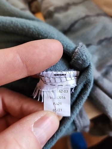 Athleta Coaster Luxe Pullover Sweatshirt Teal Gray Tie Dye Stripe Size MEDIUM - Picture 6 of 6