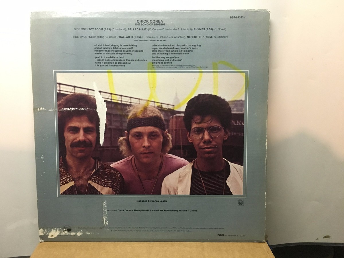 CHICK COREA - The Song of Singing ~ BLUE NOTE 84353 w/Dave Holland