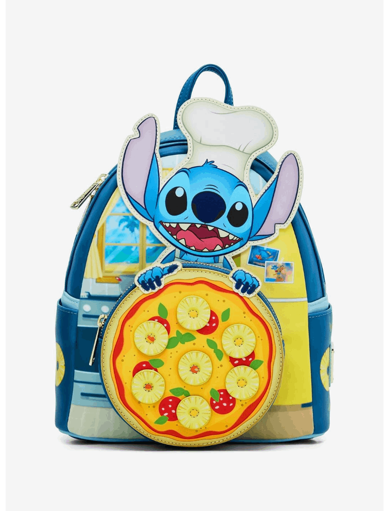 Loungefly Disney Lilo & Stitch Pineapple Pizza Mini Backpack  display picture 1