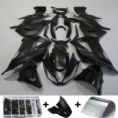 Black Bodywork For Kawasaki 2013-2018 Ninja ZX-6R ZX6R ZX636 ABS Fairing Kit