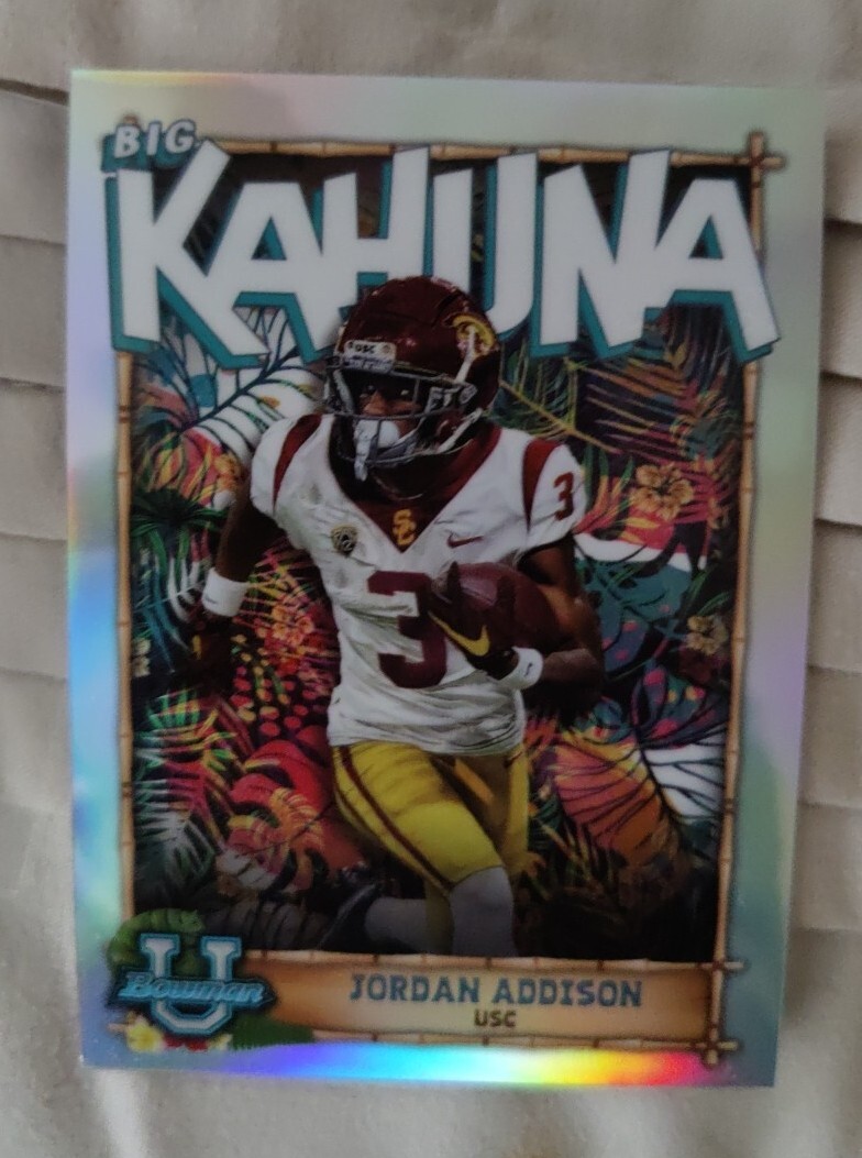 2022 Bowman University Chrome The Big Kahuna Jordan Addison - USC Case Hit