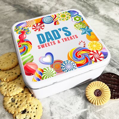Papas helle Lutscher Süßigkeiten personalisiert Geschenk Kuchen Kekse Süßigkeiten Leckerli Dose