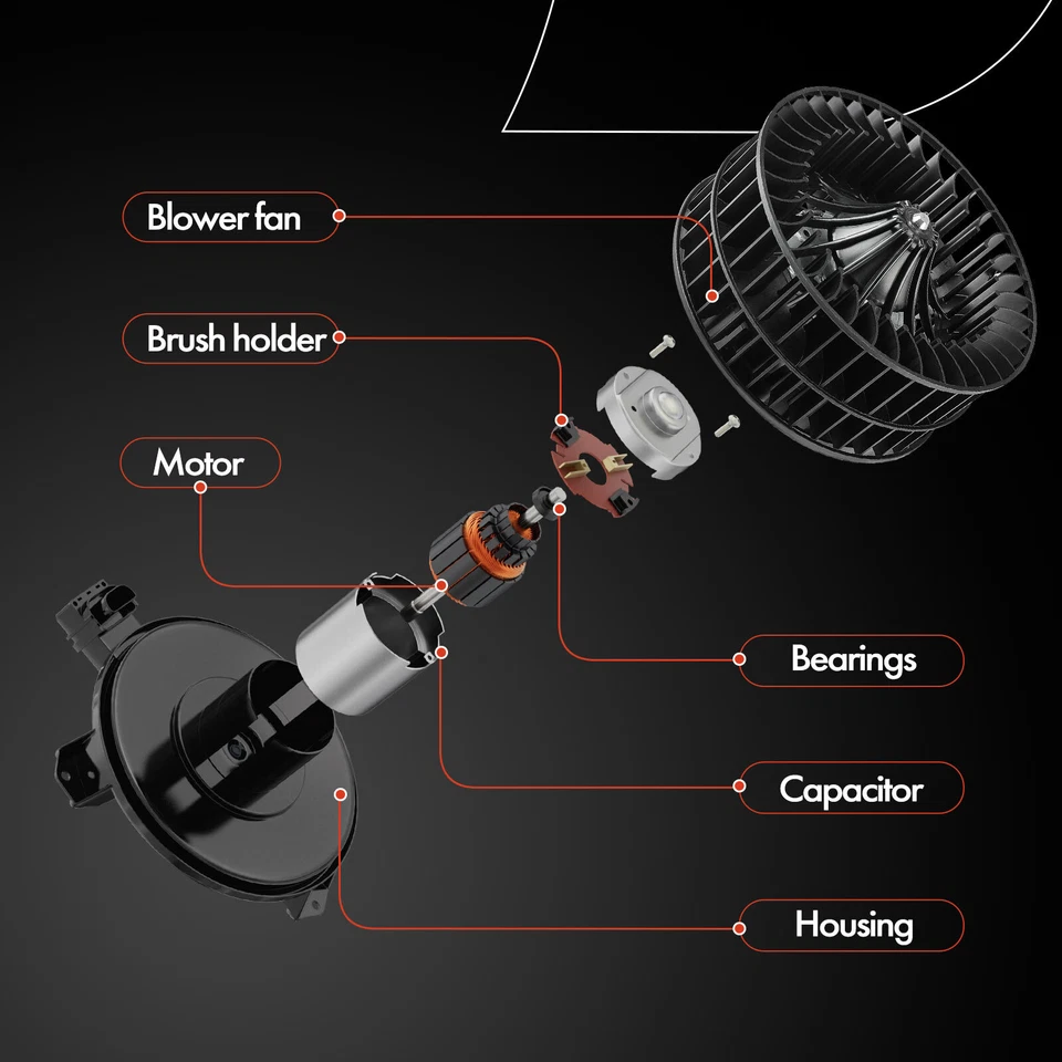 Двигатель вентилятора с колесом для Nissan Versa 2007 2008 2009 2010 2011 2012 1,8 л - Изображение 4 из 4
