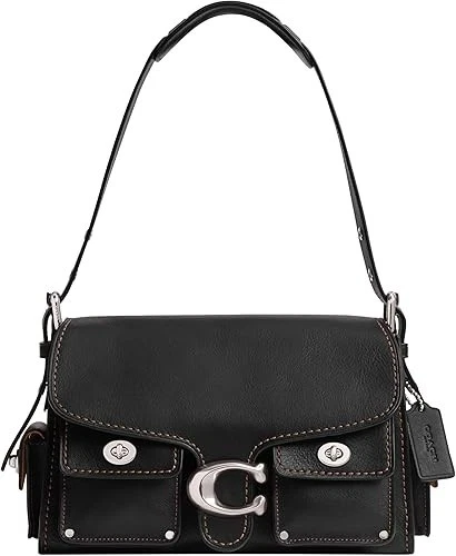 Borsa a tracolla Coach Cargo morbida pelle tabby nera CT721 Outlet NUOVA dal Giappone