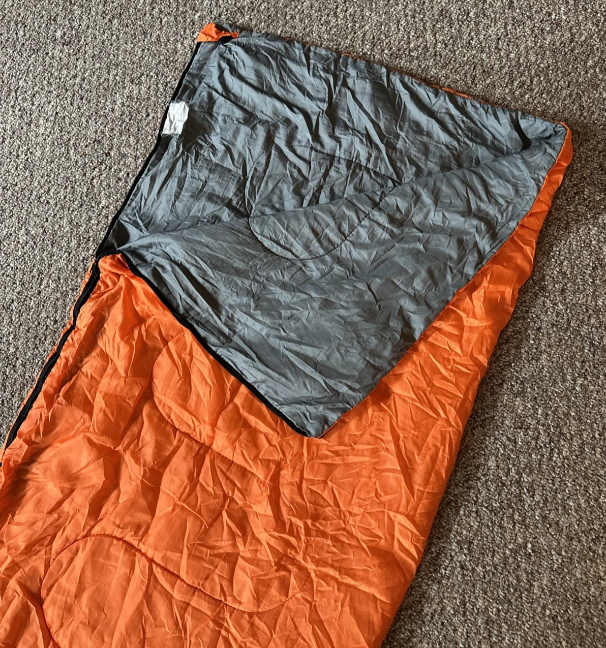 Reveal Camp Sleeping Bag - Orange and Gray