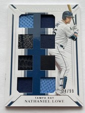 2019 National Treasures Game Gear Sevens Relic Rookie Nathaniel Lowe 24/99! Nate