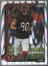 2025 Topps Chrome Andrei Iosivas #60 WAVE REFRACTOR Cincinnati Bengals