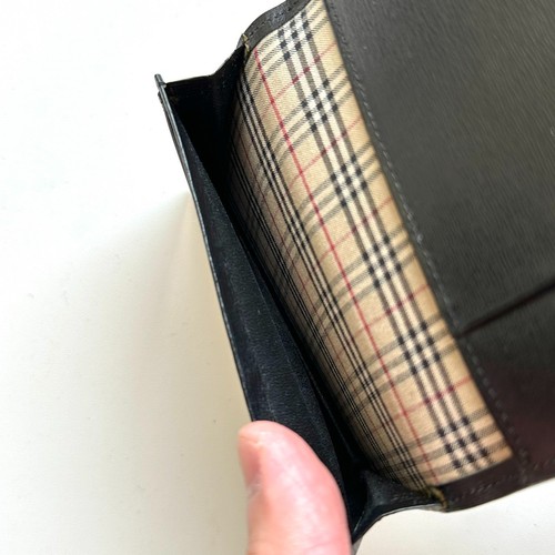 BURBERRY Authentic Leather Business Card Holder Black Excellent Condition - Picture 4 of 7