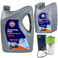 MotoröL Set Gulf Max Ultra Plus 10W-40 8 Liter + ÖLfilter FüR Mercedes E-Klasse