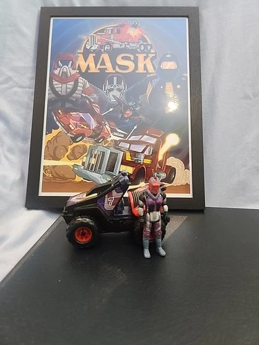 Vtg 1987 Kenner M.A.S.K Iguana W/ Lester Sludge 100% Complete 8x11.5 Glossy Prnt