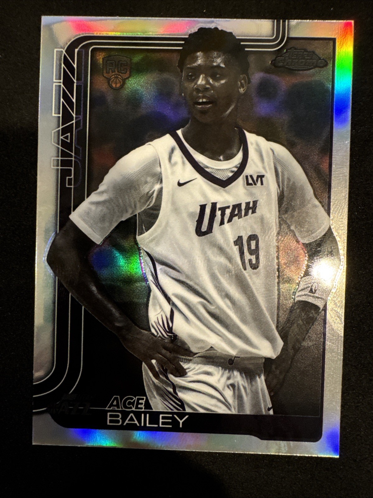 2025-26 Topps Chrome Negative Refractor Ace Bailey #255