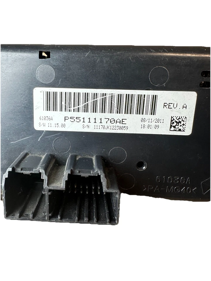 2011-2013 JEEP WRANGLER HEATER A/C CLIMATE TEMPERATURE CONTROL P55111170AE 2012 - Image 3 of 4