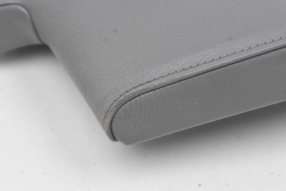 BMW E90 E92 2006-2011 consola central cubierta de cuero gris reposabrazos OEM Foto 4 de 4