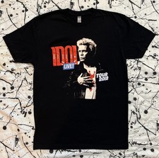 BILLY IDOL Live TOUR 2018 Black T Shirt Size Small RARE  FREE SHIPPING 