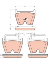TRW Brake Pads fits Audi R8 Spyder 5.2 423,422 FSI quattro (GDB1688)