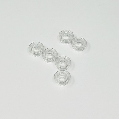 85861 LEGO Parts Plate Round 1x1 w/ Open Stud TRANSPARENT Clear (6)