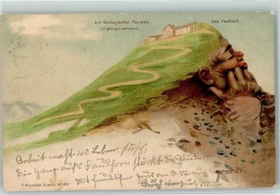 13462363 - F. Killinger No. 103 The Faulhorn Postcard Mountain Face