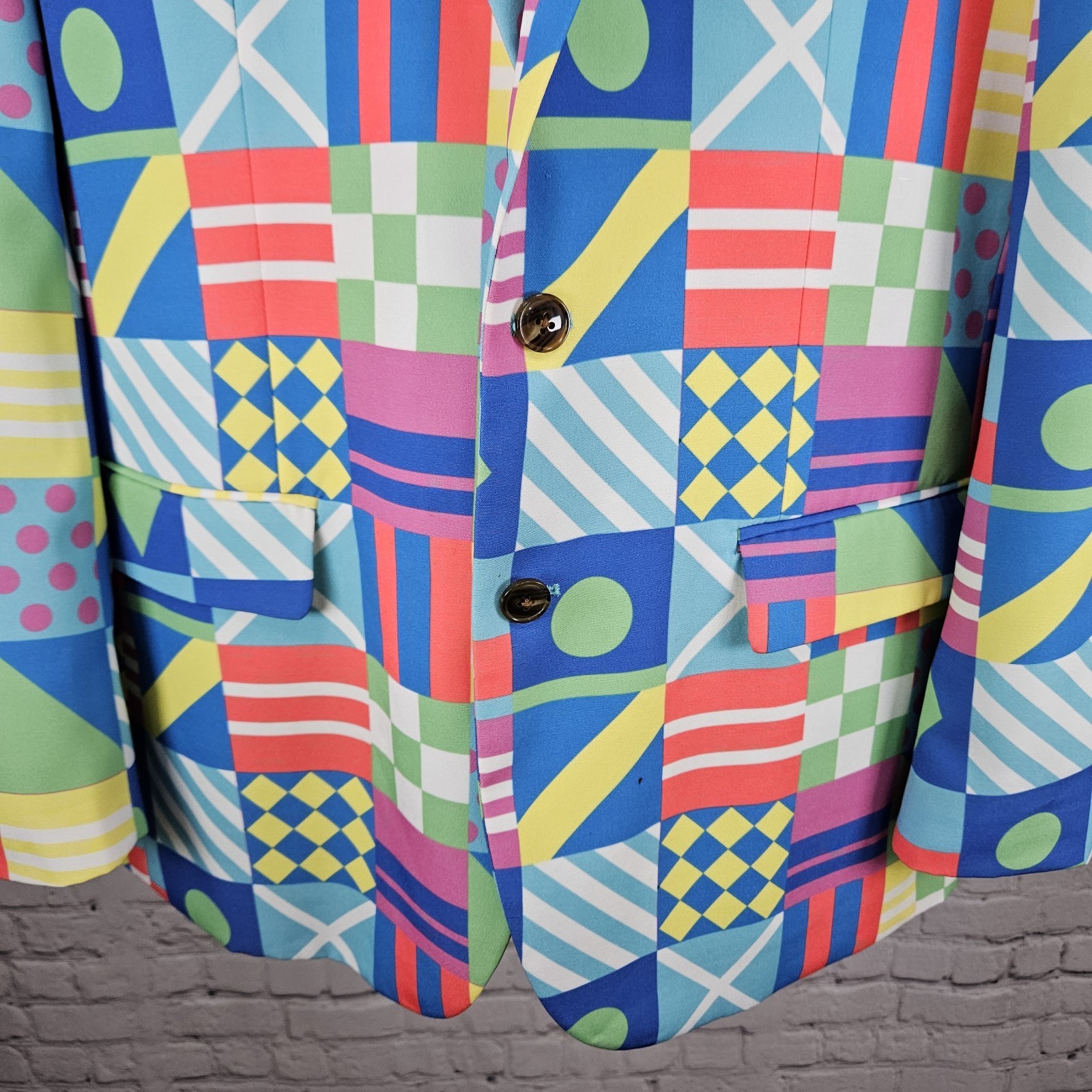 Shinesty Multicolor Geometric 2 Button Double Ven… - image 10