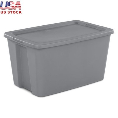 30 Gallon Stackable Storage Bin W/ Snap-on Lid Integrated Handles Organization