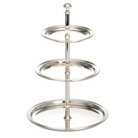 Etagere 30 X Ø 22 Cm 3-StöCkig Versilbert Stufentablett ServierstäNder 3 Ebenen