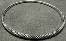 LAGOS Caviar Icon 925 STERLING SILVER Ball Bead BANGLE Bracelet Sz M Popcorn