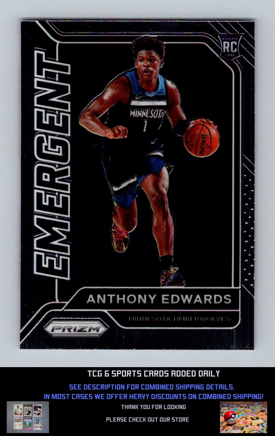 2020-21 Panini Prizm #3 Emergent Anthony Edwards Timberwolves Basketball