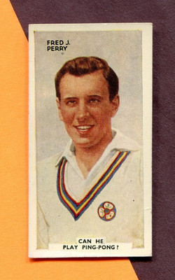 1935 Godfrey Phillips LTD. In the Public Eye #12 Fred Perry Men's Tennis Card