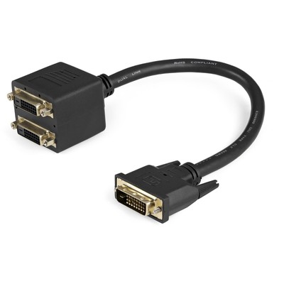StarTech.com 1ft DVI Splitter Cable - M / F - DVI-D to 2x DVI-D Dual Video Split