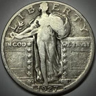 US 1927 D Standing Liberty Quarter -  50 Cent Silver Coin - Semi-Key Date