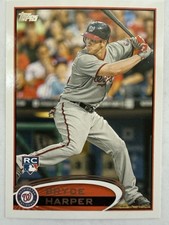 2012 Topps Bryce Harper RC #661 Rookie Card Washington Nationals NM-MT. rookie card picture