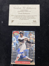 1994 NABISCO ALL STAR LEGENDS FRANK ROBINSON (NR MT) BALT. ORIOLES AUTO w/COA