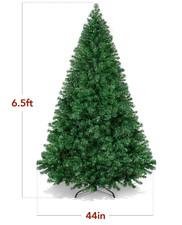 Artificial Christmas Tree, 6ft Premium Unlit Hinged Design