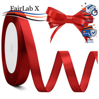 Geschenkband Rot 10Mm 23M Satinband Schleifenband FüR Hochzeit Dekorieren