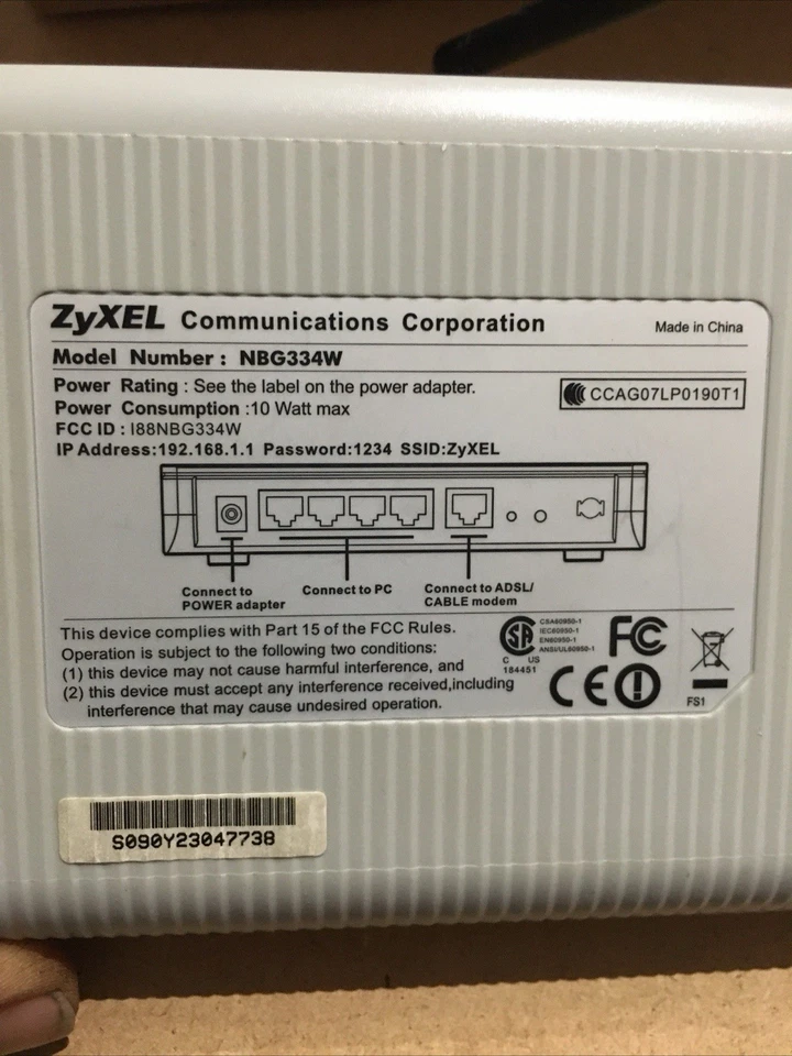 Zyxel WAN Cable Wireless Router-Used but Tested Fully Working - Image 2 of 3