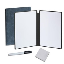 Portable Small Dry Erase Board Whiteboard Notebook Handheld, Reusable Blue